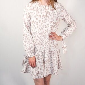MARE MARE ANTHRO‎ Felix White Leopard Tunic Dress